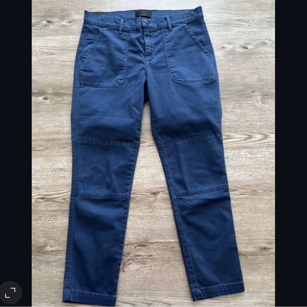 Vince Military Rolled Trouser Womens 27 Blue‎ Slim Leg Crop